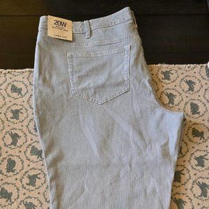 Land's End Mid Rise Kick Crop Jeans Size 20 Stripe